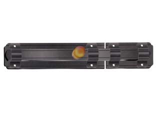 Catenaccio trasversale con incontro tipo pesante - mm.200x45 - in ferro verniciato nero