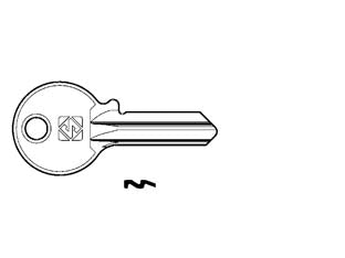 Chiavi per cilindri corbin 5 spine piccole cb80 - CB80 DX - in ottone nichelato