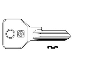 Chiavi per cilindri cisa 4 spine grandi cs120 - CS120 DX - in ottone nichelato, profilo dorsato