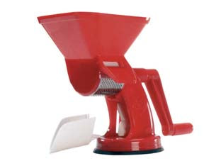 Passapomodoro a mano velox - in polipropilene, rullo e manico in nylon, atossici per alimenti retina in acciaio inox 18/C ventosa per il fissaggio