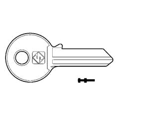 Chiavi per cilindri fasem 4 spine grandi fm2 - FM2 - in ottone nichelato