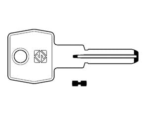 Chiavi punzonate per cilindri agb agb5 - AGB5 - in ottone nichelato, profilo dorsato, per cilindri di sicurezza
