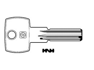 Chiavi punzonate per cilindri agb 7 spine agb6 - AGB6 - in ottone nichelato, profilo dorsato, per cilindri di sicurezza