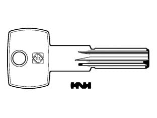 Chiavi punzonate per cilindri agb 7 spine profilo piatto agb8 - AGB8 - in ottone nichelato profilo dorsato, per cilindri di sicurezza