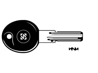 Chiavi punzonate per cilindri iseo 5+6+6 spine ie26p - IE26P - in ottone nichelato, profilo dorsato, testa in plastica, per cilindri di sicurezza