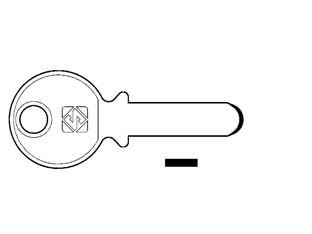 Chiavi punzonate per cilindri kaba 17 spine ka1 - KA1 - in ottone nichelato, profilo dorsato, per cilindri di sicurezza