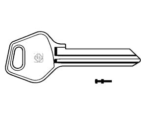 Chiavi per cilindri fasem 6 spine grandi fm7 - FM7 - in ottone nichelato