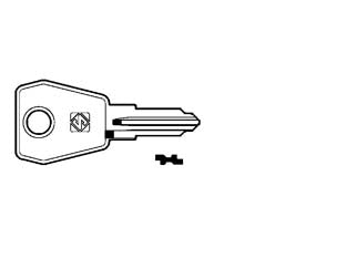 Chiavi per cilindri l&f 5 spine piccole lf30r - LF30R DX - in ottone nichelato, utilizzo principale: per cilindri per mobili