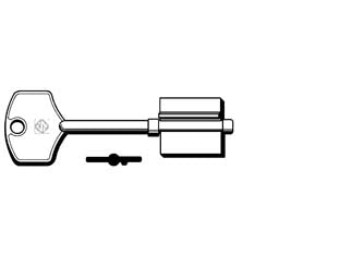 Chiavi doppia mappa potent 5pt2 - 5PT2 - in ottone nichelato