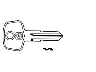 Chiavi blau per tappi benzina bt2 - BT2 - in acciaio nichelato