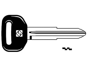 Chiavi daihatsu per auto bertone daihatsu dh4rp - DH4RP - in acciaio nichelato, testa in plastica nera