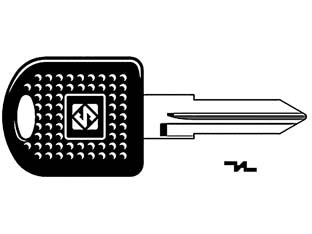 Chiavi giobert per auto autobianchi gt10dp - GT10DP - in acciaio nichelato, testa in plastica nera