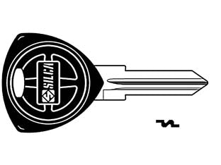 Chiavi giobert per auto lancia gt18rbp - GT18RBP - in ottone nichelato, testa in plastica nera