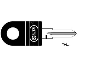 Chiavi giobert per auto autobianchi gt5p - GT5P - in acciaio nichelato, testa in plastica nera