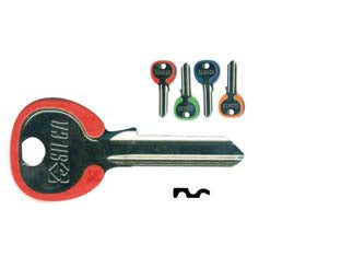 Chiavi per cilindri cisa 4 spine grandi - CS204ASL DX slim fluo colori assortiti - utilizzo principale: per lucchetti