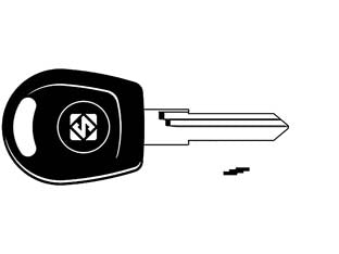 Chiavi huf con trasponder per auto audi - HU49T10 con Crypto Code - in ottone nichelato, testa in plastica nera