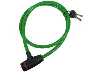 Antifurto snodato con chiave - ø mm.12x120 cm. - cavo di sicurezza in acciaio, rivestimento in plastica, massima resistenza e flessibilità, per moto e scooter, 2 chiavi tipo ...