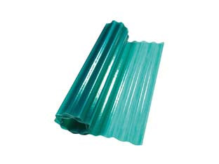 Laminato plastico ondulato verde - cm.100h. x mt.20 peso Kg.1 mq. colore verde - prodotto in poliestere rinforzato con fibra di vetro di prima qualità , spessore mm.1