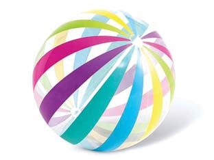 Pallone gonfiabile jumbo multicolore +3 anni - ø cm.107 - peso kg.0,49 (59065) - in vinile pessore mm.0,23, colore trasparente con spicchi multicolore