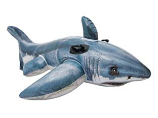 Squaletto gonfiabile cavalcabile +3 anni - cm.173x107 - peso kg. 0,88 (57525) - in vinile spessore mm.0,25, con 2 impugnature robuste, portata max kg.40, kit corredo di riparazione