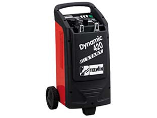 Caricabatterie con avviatore carr. dynamic 420 75/400a 12/24v - potenza assorbita 1,6/10 Kw, monofase, tensione di rete 230v / 50/60Hz, tensione di carica e avviamento 12/24v, corrente di c...