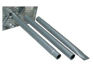 Palo per cassetta posta tipo topolino - ø cm.3,8x130h. - in acciaio verniciato grigio, palo componibile in 3 pezzi