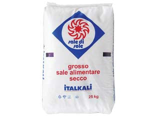 Sale secco grosso alimentare di sole - Kg.25 in busta - secco, grosso, prodotto idoneo per l'alimentazione e per l'utilizzo nell'industria alimentare, prodottto conforme al DM Sani...