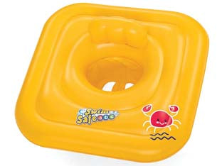 Salvagente gonfiabile mutandina swim safe 1-2 anni - cm.76x76 - peso gr.725 (art.32050) - realizzato in vinile, 4 camere d'aria, per bambini da 1 a 2 anni, spessore plastica mm.0,25, grafica con animaletto, mutandin...