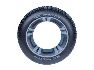 Salvagente gonfiabile ruota +10 anni - ø cm.91 - peso gr.270 (art.36016) - a forma radiale con battistrada serigrafato sui fianchi