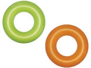 Salvagente gonfiabile trasparente neon +10 anni - ø cm.91 - peso gr.280 (art.36025) - 2 colori assortiti