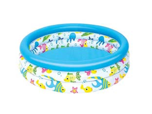 Piscina gonfiabile kids pool 3 anelli +2 anni - cm.102x25 peso Kg.0,650 (art.51008) - realizzata in vinile spessore mm.0,19, 3 anelli, capienza d'acqua lt.101