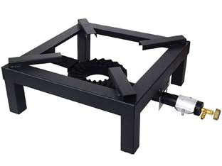 Fornellone gas - cm.30x30 - peso Kg.3,5 (art.00403) - uso gas GPL (butano, propano) con struttura in lamiera in acciaio verniciata con vernice in polvere epossi poliestere, brucia...