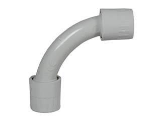 Curva a 90° tubo/tubo ip65 - ø mm.16 - in PVC autoestinguente resistente allo schiacciamento, urti e temperature da -5°C a +60°C. impiego: per impianti elettrici a ...