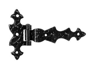 Cerniere a bandella con collo - mm.95x135 - in acciaio nero sfumato