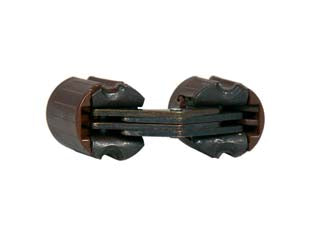Cerniere invisibili cilindriche in acciaio bronzato e nylon marrone - ø mm.14 - incasso ø mm.14x16,5p. (493) - Nessuna Descrizione per questo prodotto