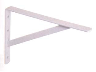 Mensola pesante verniciata bianca con saetta - mm.400x30x240h. spessore mm.5 - in acciaio verniciato bianco