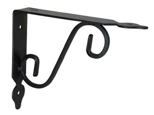 Mensole ornamentali brackets extra strong nere - mm.300x30x280h. (13'x11') - in ferro battuto verniciato nero