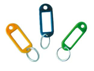 Portacartellini con anello fisso - in plastica colori assortiti