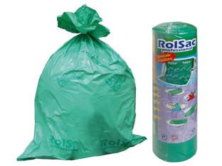 Sacco condominiale professionale verde - cm.85x120 in rotolo da pz.20 - peso rt gr.2100 - fondo piatto, antigoccia, alta resistenza, doppia saldatura in fondo, prodotto con anima, utile e pratico da fissare al carre...