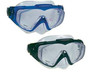 Maschera mare subacqueo aqua sport +14 anni - peso kg.0,325 (55981) - montatura maschera stile aviatore con singola lente in vetro temperato e lenti laterali supplementari per fornire una vista p...