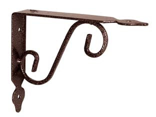 Mensole ornamentali brackets extra strong nero/bronzo - mm.325x30x265h. (13'x11') - in ferro battuto verniciato nero/bronzo