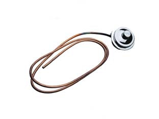 Pulsante catis - pulsante in ottone cromato, e cannetta in rame