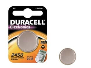 Pila specialistica a pastiglia al litio (2450) - 3v ø mm.24x5,3h. al litio, peso gr.8, in blister da 1 pezzo, adatta per dispositivi elettronici, la pila con struttura chim...
