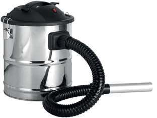 Aspiracenere elettrico inox ac18 lt.18 1000w - 1000w di potenza capacità serbatoio lt.18 - tensione 230v / 50Hz, doppio isolamento, cavo di alimentazione cm.130, funzione aspirazione/soffiaggio, dotazione accessori s...