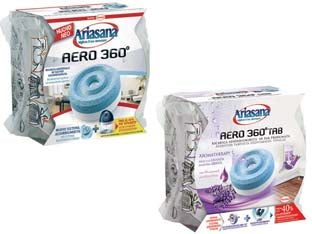 Ricarica ariasana per aero 360° tab - gr.450 cascata di montagna - assorbe l'umidità in eccesso e la trasforma in una soluzione salina, fino al 40% più efficiente, neutralizza i cattivi odori...