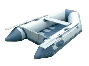 Gommone gonfiabile caspian con remi - cm.230x130x33h. - peso Kg.25 (art.65046) - costruzione robustissima garantita da 3 strati in TERYLENE rinforzato con PVC, resistente alla luce, 2 camere d'aria, valvole...