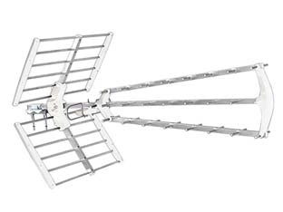 Antenna digitale terrestre 38 elementi banda uhf 5g lte - antenna digitale terrestre da esterno con struttura in alluminio tubolare ed elementi plastici in ABS di colore bianco, ottim...