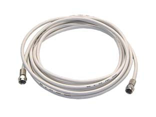 Prolunga tv cavo coax con connettori f + o-ring - mt.2 art.31090 - colore bianco, cavo coassiale 75 Ohm, connettori femmina + O-ring, in confezione singola sacchetto