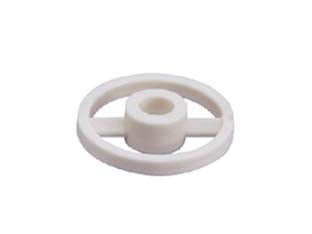 Corona in moplen per insaccare per tritacarne elettrici e manuali - n°22 (art.4725A) - utilizzo: montata sul tritacarne blocca in posizione l'elica permettendo l'insaccamento veloce tramite imbuto