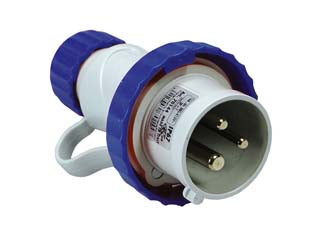 Spina industriale volante argo blu 2p+t cee 309 ip67 - 16A colore blu 70140 - 2 poli + terra 200/250v, in confezione singola FLOW PACK